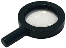 Part 10830c01 - Minifigure, Utensil Magnifying Glass Thick Frame and Solid Handle with Trans-Clear Lens - De BrickPlaats