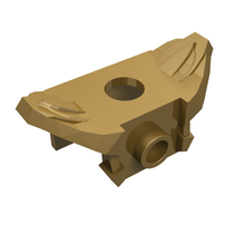 Part 11097 - Minifigure Armor Shoulder Pads with Front Stud and 2 Back Studs - De BrickPlaats