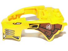 Part 11110pb03 - Flywheel Fairing Lion Shape with Black, Silver and Reddish Brown Pattern - De BrickPlaats