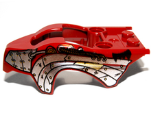 Part 11111pb01 - Flywheel Fairing Bird Raptor Shape with Silver Armor Plating Pattern - De BrickPlaats