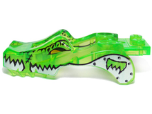 Part 11112pb03 - Flywheel Fairing Crocodile Shape with Silver Crocodile Pattern - De BrickPlaats