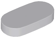 Part 1126 - Tile, Round 1 x 2 Oval - De BrickPlaats