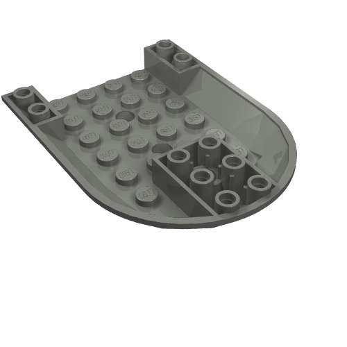 Part 11295 - Aircraft Fuselage Forward Bottom Curved 6 x 8 - De BrickPlaats
