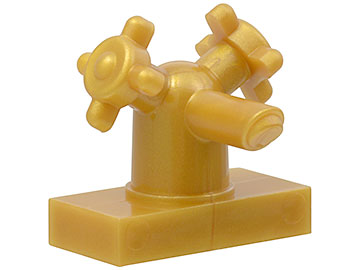 Part 13770 - Tap 1 x 2 with Dual Handles, Small / Sink Faucet - De BrickPlaats