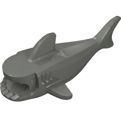Part 14518 - Shark Body with Debossed Gills - De BrickPlaats