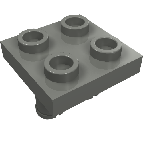 Part 15092 - Plate, Modified 2 x 2 with Pins on Bottom - De BrickPlaats