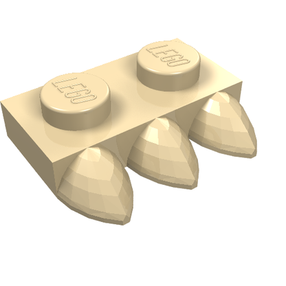 Part 15208 - Plate, Modified 1 x 2 with 3 Teeth - De BrickPlaats
