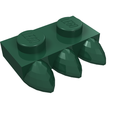 Part 15208 - Plate, Modified 1 x 2 with 3 Teeth - De BrickPlaats