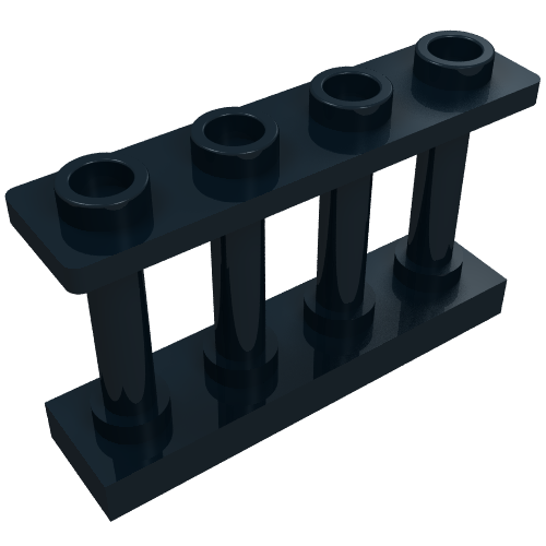Part 15332 - Fence 1 x 4 x 2 Spindled with 4 Studs - De BrickPlaats