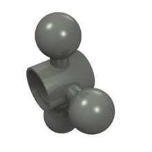Part 15460 - Technic, Steering Arm with 3 Tow Ball, Compact - De BrickPlaats
