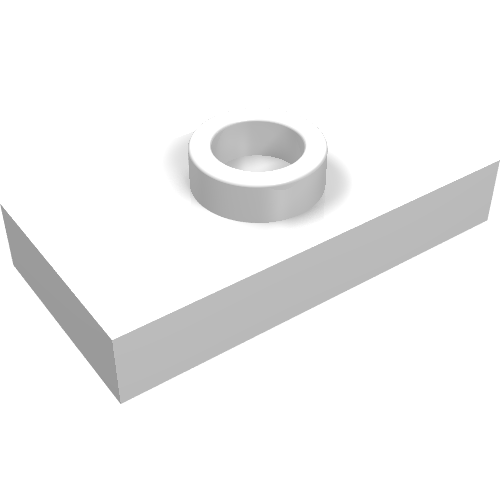 Part 15573 - Plate, Modified 1 x 2 with 1 Stud with Groove and Bottom Stud Holder (Jumper) - De BrickPlaats
