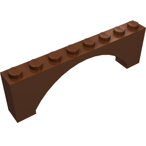 Part 16577 - Arch 1 x 8 x 2 Raised - De BrickPlaats
