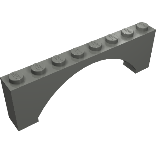 Part 16577 - Arch 1 x 8 x 2 Raised - De BrickPlaats