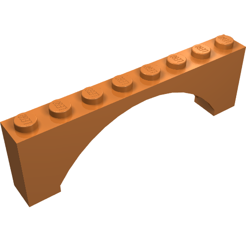 Part 16577 - Arch 1 x 8 x 2 Raised - De BrickPlaats