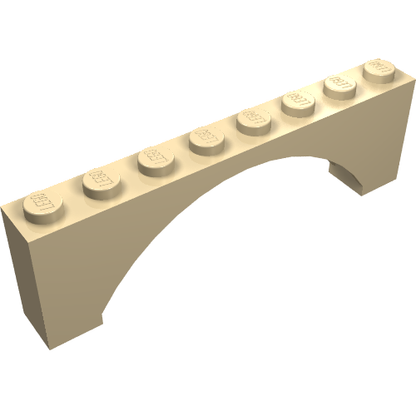 Part 16577 - Arch 1 x 8 x 2 Raised - De BrickPlaats