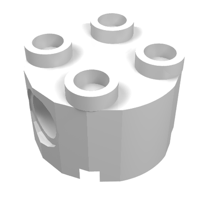 Part 17485 - Brick, Round 2 x 2 with Pin Holes - De BrickPlaats