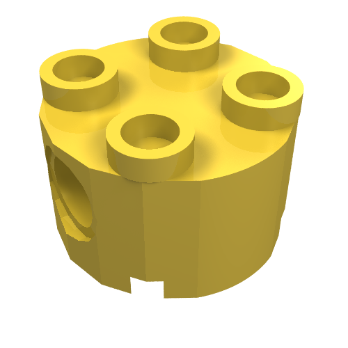 Part 17485 - Brick, Round 2 x 2 with Pin Holes - De BrickPlaats
