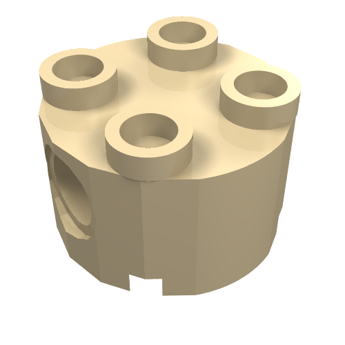 Part 17485 - Brick, Round 2 x 2 with Pin Holes - De BrickPlaats