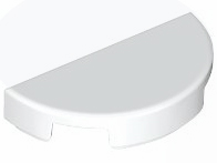 Part 1748 - Tile, Round 1 x 2 Half - De BrickPlaats