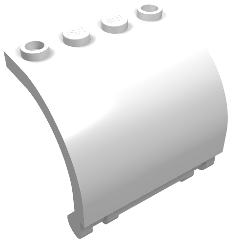 Part 18910 - Panel 3 x 4 x 3 Curved with Double Clip Hinge - De BrickPlaats