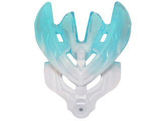 Part 19149pb03 - Bionicle Mask Protector with Marbled Trans-Light Blue Pattern (Protector Mask of Ice) - De BrickPlaats