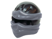 Part 19857pb04 - Minifigure, Headgear Ninjago Wrap Type 2 with Molded Dark Bluish Gray Wraps and Knot Pattern - De BrickPlaats