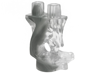 Part 19859pb03 - Lower Body, Ghost with Marbled Dark Bluish Gray Pattern - De BrickPlaats