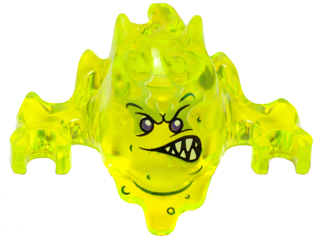 Part 19861pb01 - Minifigure, Headgear Mask Ninjago Skreemer with Dark Purple Eyes and Mouth Lopsided with White Pointed Teeth Pattern - De BrickPlaats