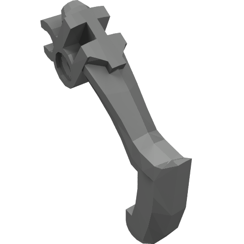 Part 20252 - Bionicle Weapon Claw - Bent and Notched with Clip - De BrickPlaats