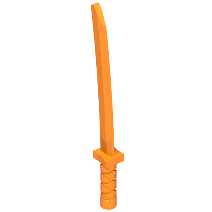 Part 21459 - Minifigure, Weapon Sword, Shamshir/Katana (Square Guard) with Capped Pommel and Holes in Crossguard and Blade - De BrickPlaats