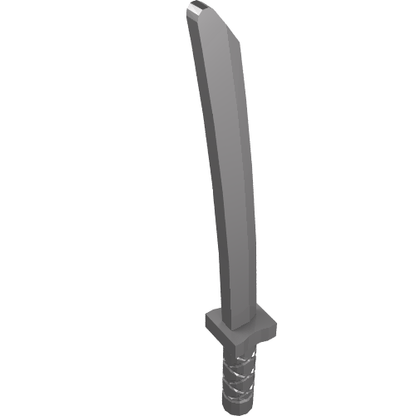 Part 21459 - Minifigure, Weapon Sword, Shamshir/Katana (Square Guard) with Capped Pommel and Holes in Crossguard and Blade - De BrickPlaats