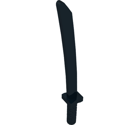 Part 21459 - Minifigure, Weapon Sword, Shamshir/Katana (Square Guard) with Capped Pommel and Holes in Crossguard and Blade - De BrickPlaats