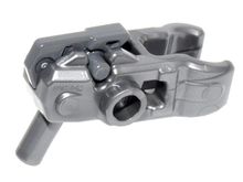Part 22487c01 - Minifigure, Weapon Gun, Mini Blaster / Shooter for Bar Arrows with Dark Bluish Gray Trigger (22487 / 15392) - De BrickPlaats