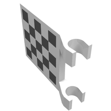 Part 2335p03 - Flag 2 x 2 Square with Checkered Pattern (Printed) - De BrickPlaats