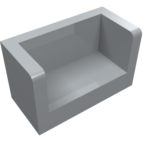 Part 23969 - Panel 1 x 2 x 1 with Rounded Corners and 2 Sides - De BrickPlaats