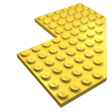 Part 2401 - Wedge, Plate 10 x 10 with 4 x 4 Cutout and Cut Corner - De BrickPlaats