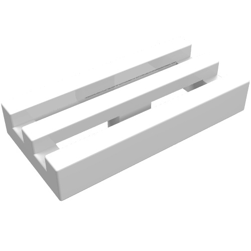 Part 2412b - Tile, Modified 1 x 2 Grille with Bottom Groove / Lip - De BrickPlaats
