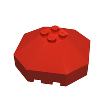 Part 2418a - Windscreen 6 x 6 x 2 Octagonal Canopy without Axle Hole - De BrickPlaats