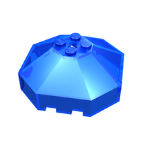 Part 2418b - Windscreen 6 x 6 x 2 Octagonal Canopy with Axle Hole - De BrickPlaats