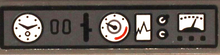 Part 2431pb0811 - Tile 1 x 4 with Dashboard / Control Panel with White Gauges and Graph and Black Lever and Buttons Pattern (Sticker) - Set 60216 - De BrickPlaats