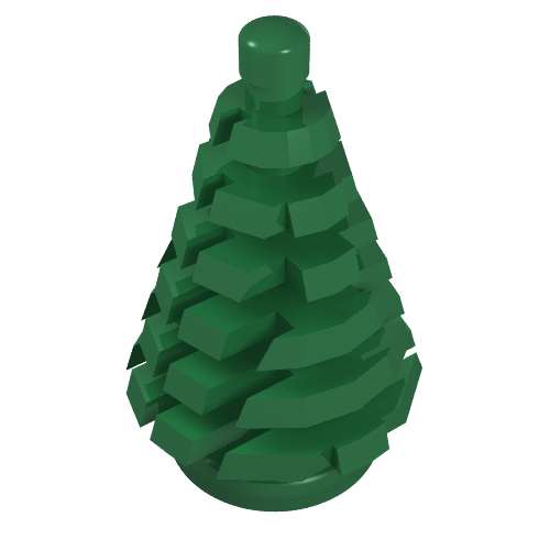 Part 2435 - Plant, Tree Pine Small 2 x 2 x 4 - De BrickPlaats