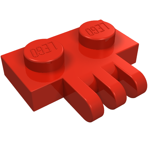 Part 2452 - Hinge Plate 1 x 2 with 3 Fingers on Side - De BrickPlaats