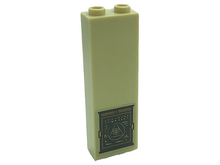 Part 2454pb196 - Brick 1 x 2 x 5 with Notice Board and The Deathly Hallows Triangle inside Circle Symbol Pattern (Sticker) - Set 71043 - De BrickPlaats
