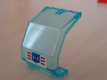 Part 2483pb05 - Windscreen 4 x 4 x 4 1/3 Helicopter with Coast Guard Logo Pattern (Sticker) - Set 6342 - De BrickPlaats