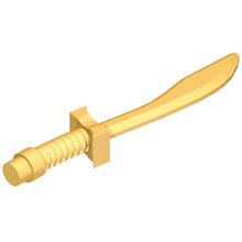 Part 25111 - Minifigure, Weapon Sword, Saber/Dao Curved Blade and Hilt with Bar End - De BrickPlaats
