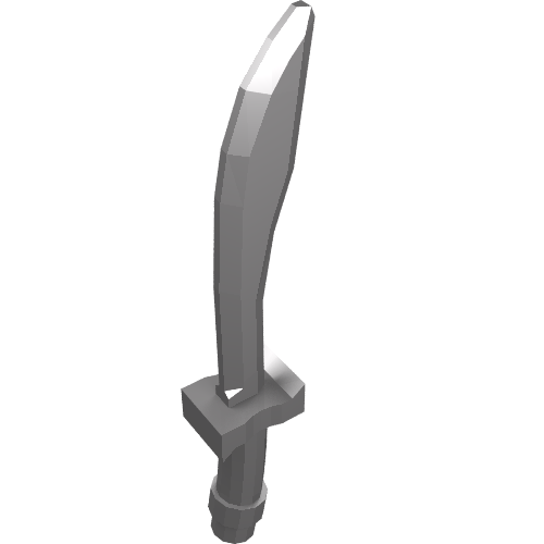 Part 25111 - Minifigure, Weapon Sword, Saber/Dao Curved Blade and Hilt with Bar End - De BrickPlaats