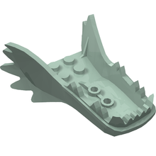 Part 25380 - Dragon Head (Ninjago) Jaw Lower with Frills and Sharp Teeth - De BrickPlaats