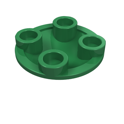 Part 2654 - Plate, Round 2 x 2 with Rounded Bottom (Boat Stud) - De BrickPlaats