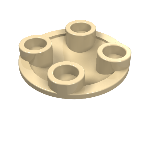 Part 2654 - Plate, Round 2 x 2 with Rounded Bottom (Boat Stud) - De BrickPlaats