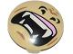 Part 2654pb003 - Plate, Round 2 x 2 with Rounded Bottom and Gorilla Mouth with Teeth and Fangs Pattern - De BrickPlaats
